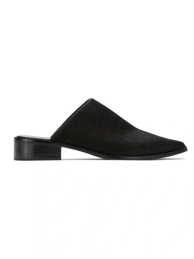 Shop Osklen Leather Lace Up Mules In Black