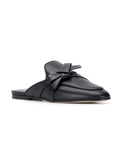 Shop Tod's Slip-on Slippers In Black