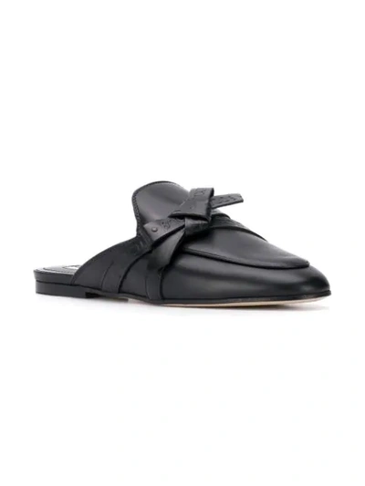 Tod's Branded Buckle Mules In Black