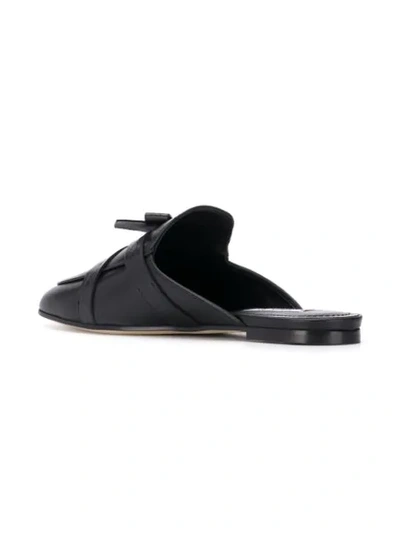 Tod's Branded Buckle Mules In Black
