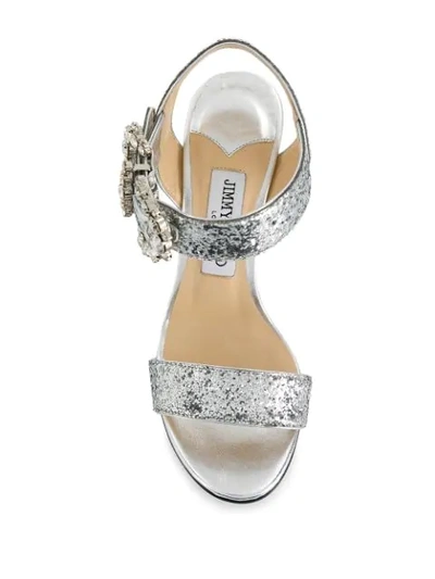 JIMMY CHOO SERENO 100 SANDALS - 银色