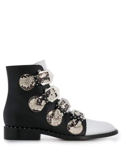 GIVENCHY MULTI-STRAP ANKLE BOOTS - 黑色