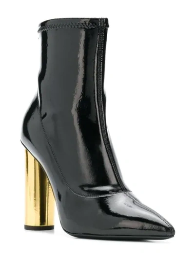 Shop Giuseppe Zanotti Contrast Heel Ankle Boots In Black