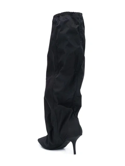 Shop Yeezy Knee Length Boots In Black