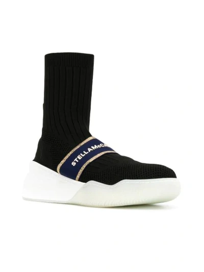 STELLA MCCARTNEY LOOP HI-TOP SNEAKERS - 黑色