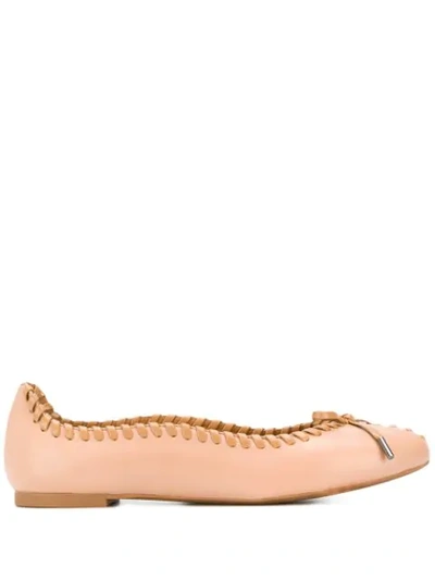 Shop See By Chloé Ballerina Shoes In Neutrals