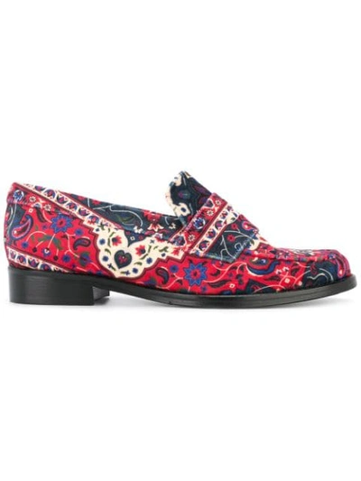 Shop Leandra Medine Patterned Loafers In Multicolour