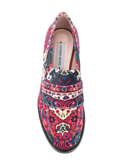 Shop Leandra Medine Patterned Loafers In Multicolour