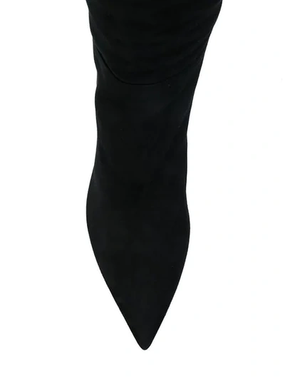 Shop Prada Knee Length Boots In Black