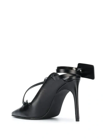 Off-white Décolleté In Black With Crossed Details In Black