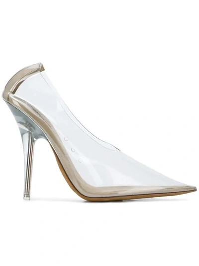 Shop Yeezy Transparent Pointed Toe Pumps In Neutrals