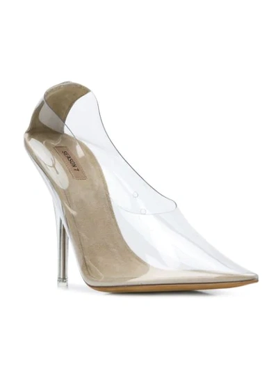 Shop Yeezy Transparent Pointed Toe Pumps In Neutrals