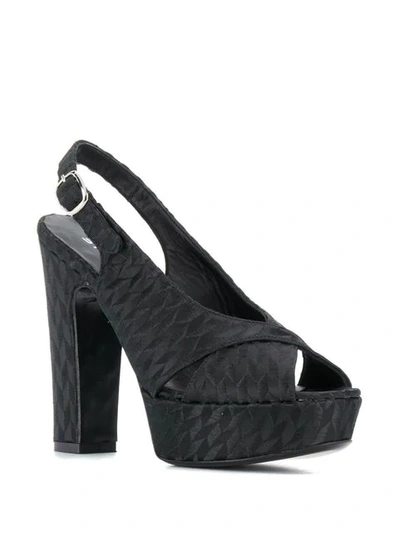 Shop Strategia Slingback Platform Sandals In Black