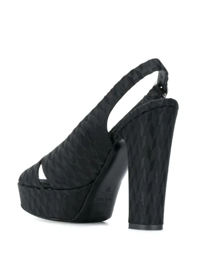 Shop Strategia Slingback Platform Sandals In Black