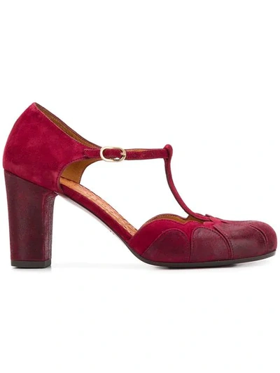 Shop Chie Mihara Kasia T-bar Pumps In Red