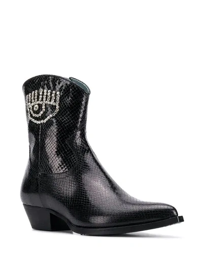 Shop Chiara Ferragni Cowgirl Boots In Black