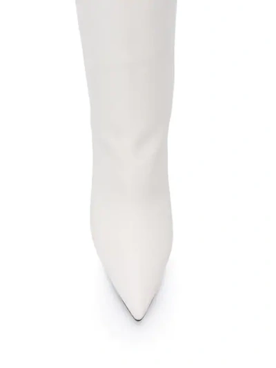 Shop Casadei Agyness Boots In White