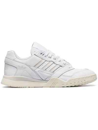 Shop Adidas Originals White Chunky Leather Low Top Sneakers