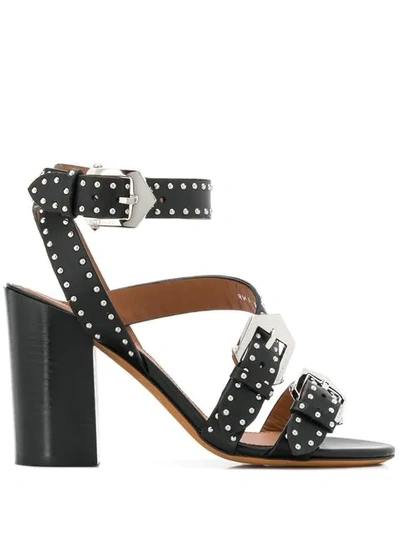 Shop Givenchy Buckle Detail Sandals In Black