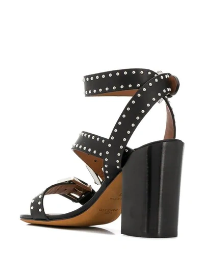 GIVENCHY BUCKLE DETAIL SANDALS - 黑色