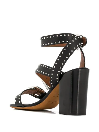 Givenchy Elegant Studded Leather Sandals In Black
