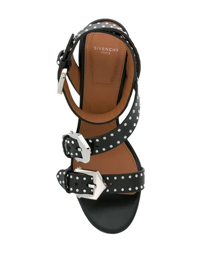 GIVENCHY BUCKLE DETAIL SANDALS - 黑色