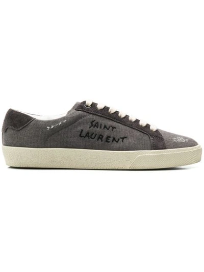 Shop Saint Laurent Court Classic Sneakers In Grey