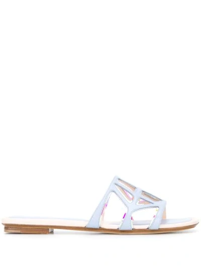 Shop Rodo Cut-out Sandals In Blue