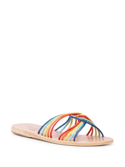 Shop Ancient Greek Sandals Xanthi Flat Strappy Sandals In Multicolour