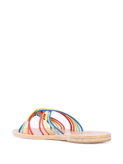 Shop Ancient Greek Sandals Xanthi Flat Strappy Sandals In Multicolour