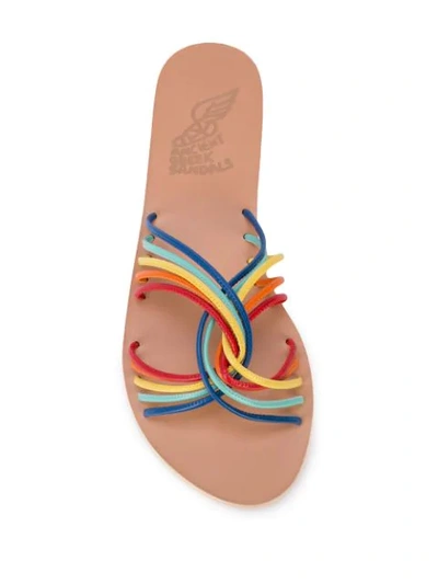 Shop Ancient Greek Sandals Xanthi Flat Strappy Sandals In Multicolour