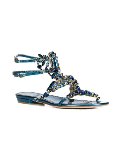 Shop Marchesa 'emily' Sandals In Blue