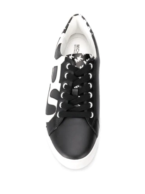 poppy graphic logo leather sneaker