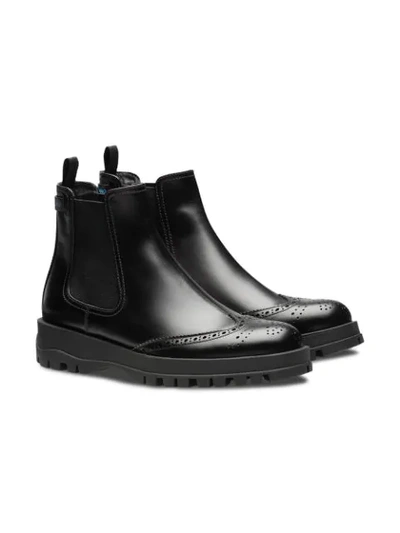 Shop Prada Slip-on Ankle Boots In Black