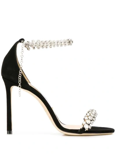 Shop Jimmy Choo Shiloh 100 Sandals In Black