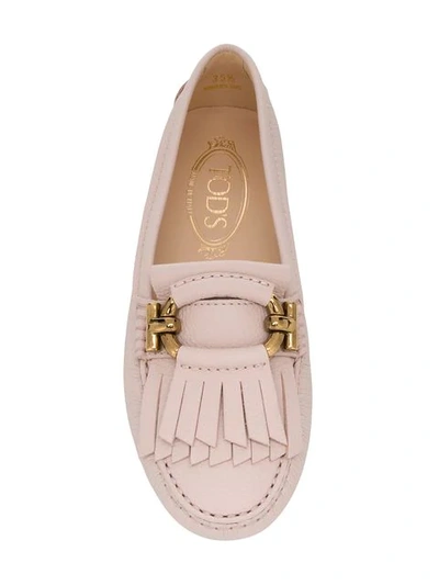 Shop Tod's Gommino Loafers In Neutrals