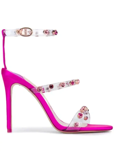 Shop Sophia Webster Embellished Strappy Sandals - Pink