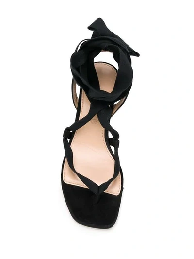 JACQUEMUS WRAPAROUND STRAP SANDALS - 黑色