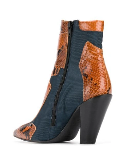 Shop A.f.vandevorst Snakeskin Effect Ankle Boots In Brown