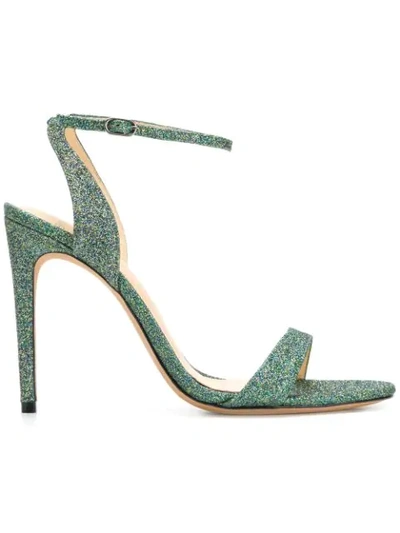 Shop Alexandre Birman Glitter High Heel Sandals In Metallic