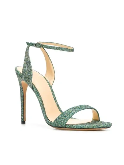 Shop Alexandre Birman Glitter High Heel Sandals In Metallic