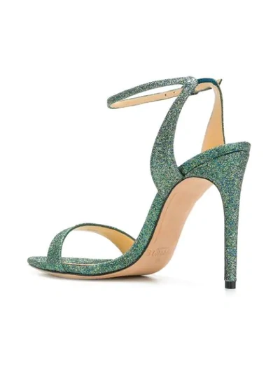 Shop Alexandre Birman Glitter High Heel Sandals In Metallic