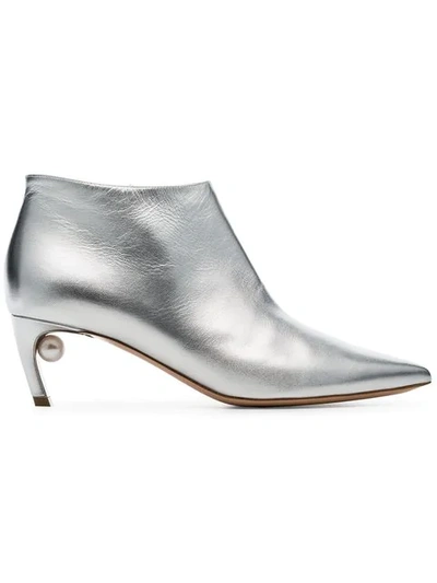 Shop Nicholas Kirkwood 'mira' Stiefeletten In Silver