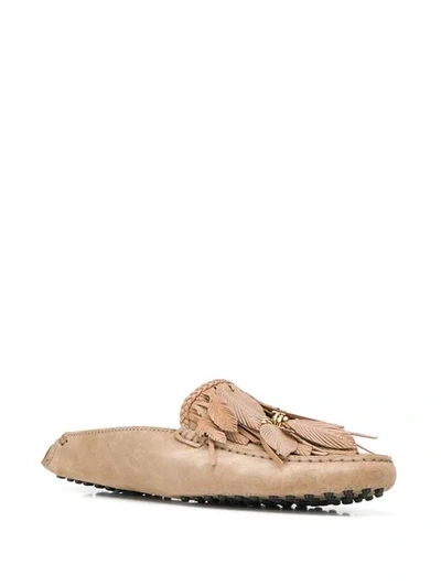 Shop Tod's Gommino Mules In Neutrals