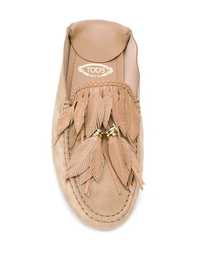 Shop Tod's Gommino Mules In Neutrals