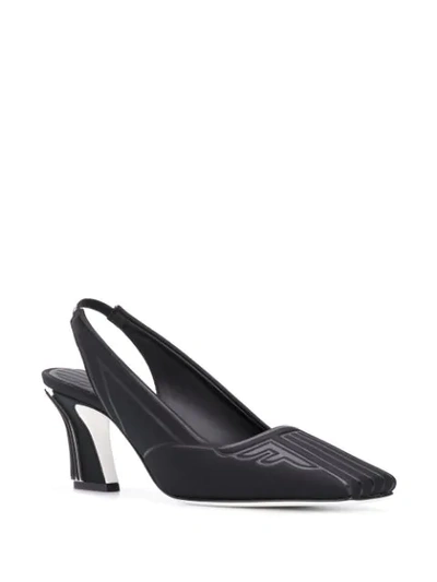 Shop Fendi Freedom Square-toed Pumps - Black