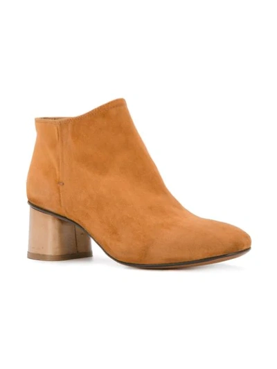 Shop Silvano Sassetti Mid Heel Ankle Boots In Neutrals