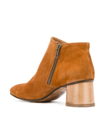 Shop Silvano Sassetti Mid Heel Ankle Boots In Neutrals