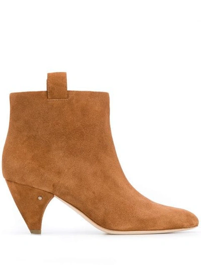 Laurence Dacade Terence Suede Kitten Heel Booties In Brown