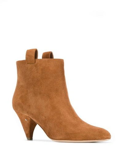 Laurence Dacade Terence Suede Kitten Heel Booties In Brown